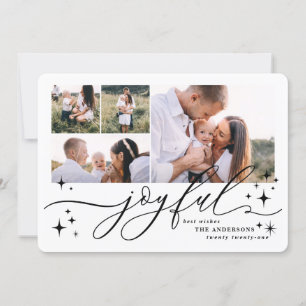 Vrolijke multi foto kerstkaart