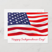 Vrolijke Onafhankelijkheidsdag! Briefkaart (Voorkant / Achterkant)