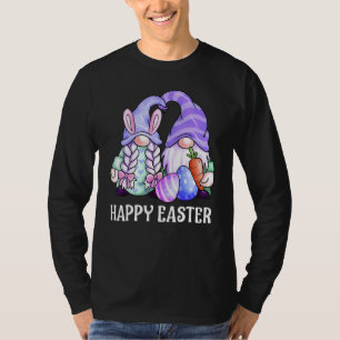 Vrolijke paasdag 2022 Bunny Gnome Hug Paaseieren T-shirt