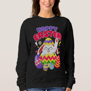 Vrolijke paasdag 2022 Bunny Gnome Hug Paaseieren Trui