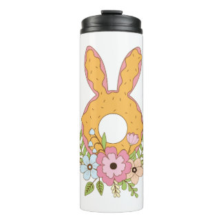Vrolijke paasdag donut Bunny Eggs voor Donut Lover Thermosbeker
