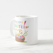 Vrolijke paasdag met eitjes - Pasen Koffiemok (Voorkant links)
