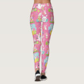 Vrolijke paasdag - Pattern Funny Bunny and Eggs Leggings (Achterkant)
