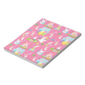 Vrolijke paasdag - Pattern Funny Bunny and Eggs Notitieblok (Gedraaid)