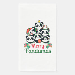 Vrolijke Pandamas Pun Panda Kerstmis Servet