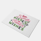 Vrolijke Pasen Typografie - Bunny Kisses Deurmat (Schuin)