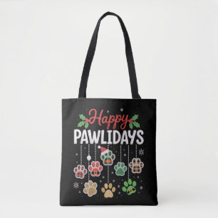 Vrolijke Pawlidays Grappige Kersthond Poot Kerst H Draagtas