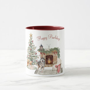 Vrolijke Pawlidays Hond Design- Alaskan Malamute Mok