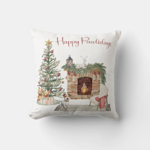 Vrolijke Pawlidays Hond Design- Jack Russell Kussen