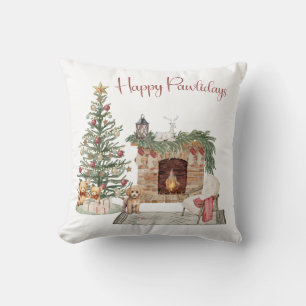 Vrolijke Pawlidays Hond Design- Poedel Kussen
