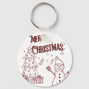Vrolijke Prettig Kerstfeest Sleutelhanger