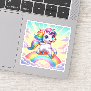 Vrolijke Prism eenhoorn grillig Sticker