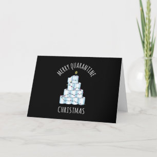 Vrolijke Quarantaine Kerstboom Toiletpapier Kaart