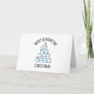 Vrolijke Quarantaine Kerstboom Toiletpapier Kaart