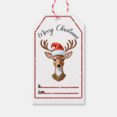 Vrolijke rendier kerst labels! cadeaulabel (Voorkant)