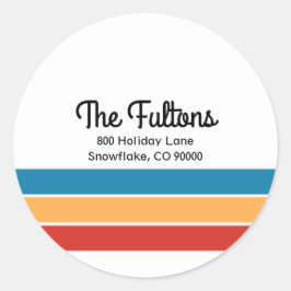 Vrolijke retour adres envelop afdichting ronde sticker