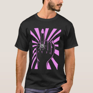 Vrolijke Ring Vinger Trouw Bachelorette Feest Net T-shirt