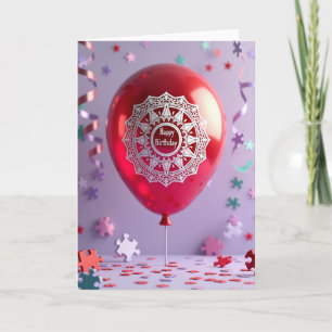 Vrolijke Robijnen Ballonkaart Kaart
