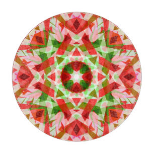 Vrolijke Rode Groene Kerstster Dopamine Decoratie Snijplank