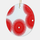 Vrolijke rode kleur keramisch ornament (Links)