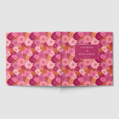 Vrolijke Roze Bloemencelificatie Gastenboek (Volledig)