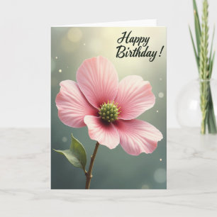 Vrolijke Roze Bloesem Kaart