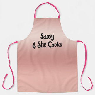 Vrolijke Roze Goud Roze Vrouwelijk Sassy & Zij Koo Schort