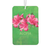 Vrolijke Roze Hibiscus Blooms Custom Luchtverfrisser (Achterkant)