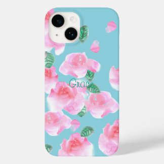 Vrolijke Roze Rozen iPhone Case