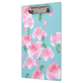 Vrolijke roze rozen klembord (Links)