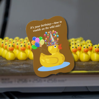 Vrolijke Rubber Duck Fun en eigenzinnige verjaarda