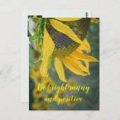 Vrolijke rustieke zonnebloem briefkaart (Voorkant / Achterkant)