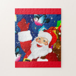 vrolijke santa claus puzzel