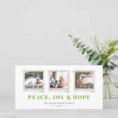 Vrolijke Sentimenten Snapshot Groene Kerstkaart (Staand voorkant)