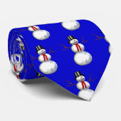 vrolijke sneeuwman bovenaan stropdas (Opgerold)