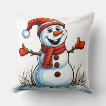 Vrolijke Sneeuwman met Winterhoed op