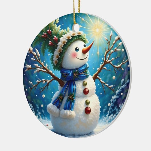 Vrolijke Snowman Ornament (Links)