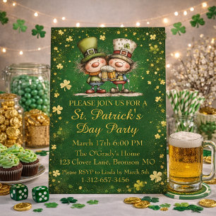 Vrolijke St. Patrick's Day-feestuitnodiging Kaart