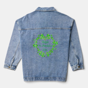 Vrolijke St. Patrick's Day Funny Saint Patrick Iri Denim Jacket