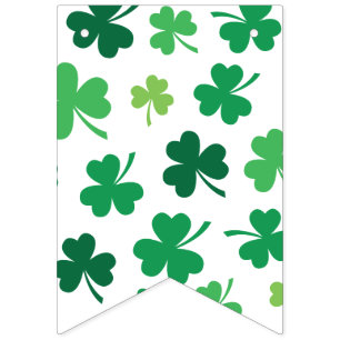 Vrolijke St. Patrick's Day. Lucky Clover. Vlaggetjes