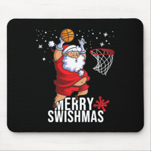Vrolijke Swishmas Santa Bysketbyll Kerst Pyjama's Muismat