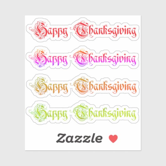 vrolijke thanksgiving sticker (Vel)