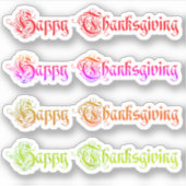 vrolijke thanksgiving sticker (Voorkant)
