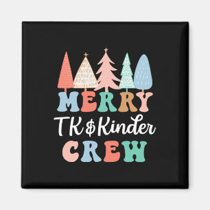 Vrolijke Tk En Kinder Crew Kleuterjuf Kerstmis Magneet
