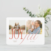 Vrolijke Typografie Kerst Kaart (Staand voorkant)