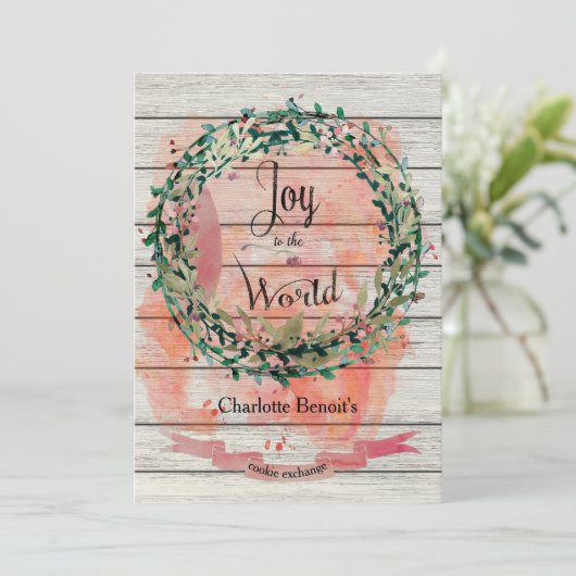 Vrolijke uitnodiging voor Cookie Exchange (Staand voorkant)