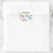 vrolijke vaderdag vierkante sticker (Tas)