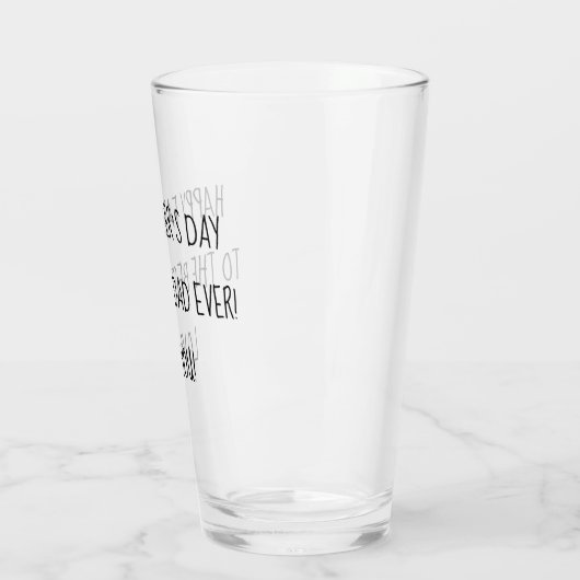 vrolijke vaders dag leuke kalligrafie glas (Links)