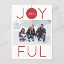 Vrolijke vakantiefoto kerstkaart