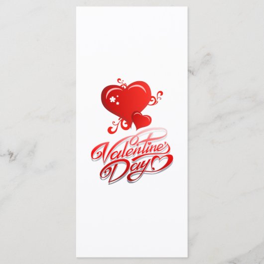 vrolijke valentijnsdag met rode harten menu (Voorkant)